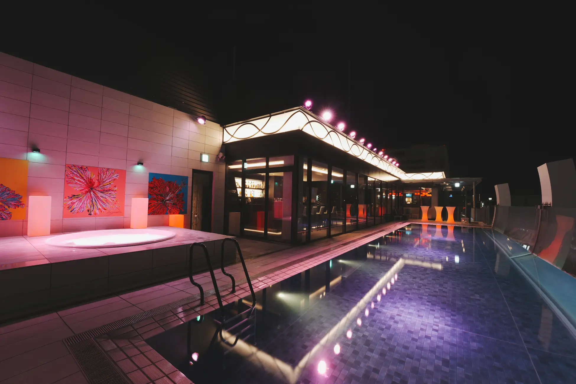 ホテルアクアチッタナハのライトアップ