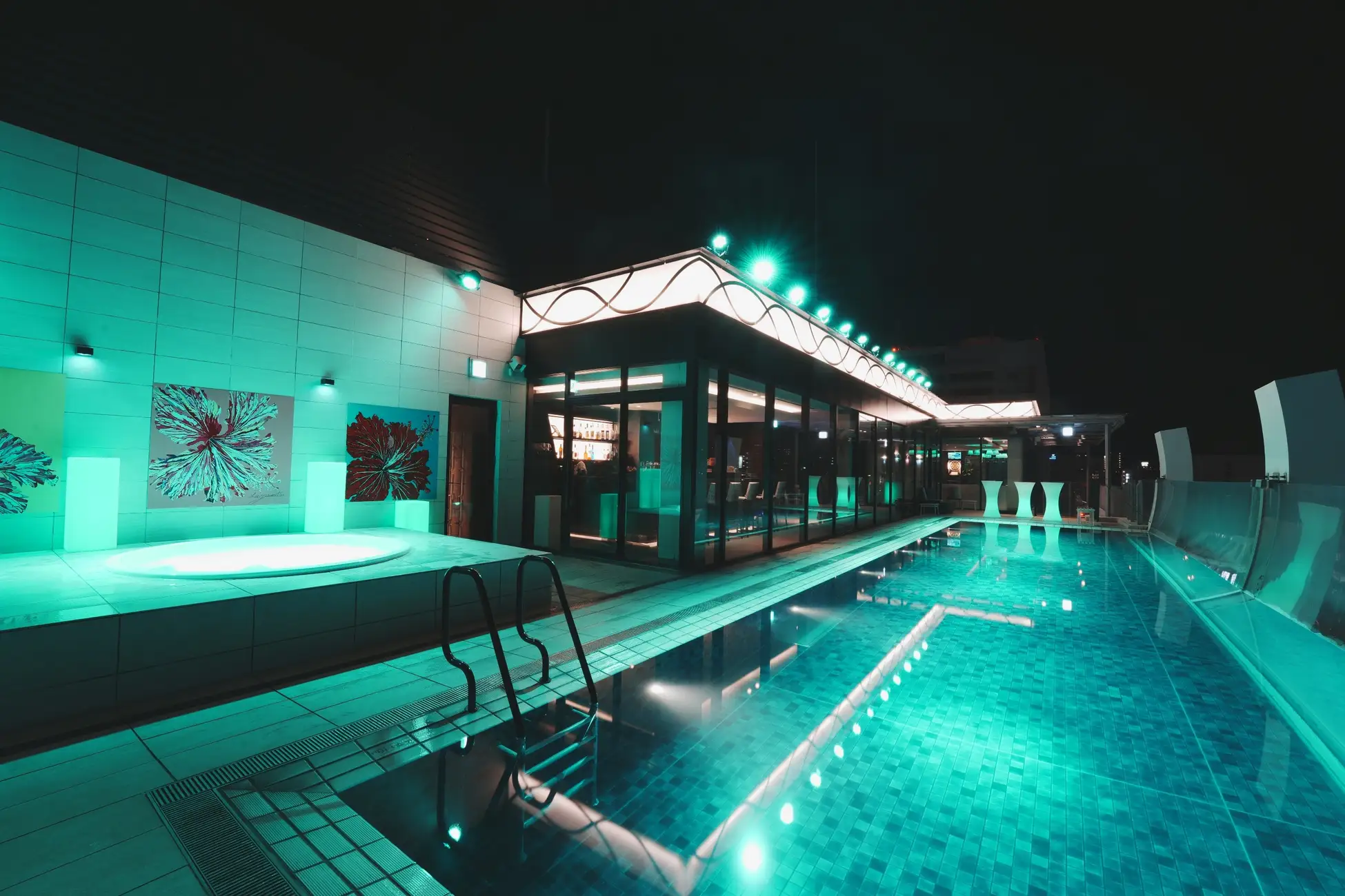 ホテルアクアチッタナハのライトアップ