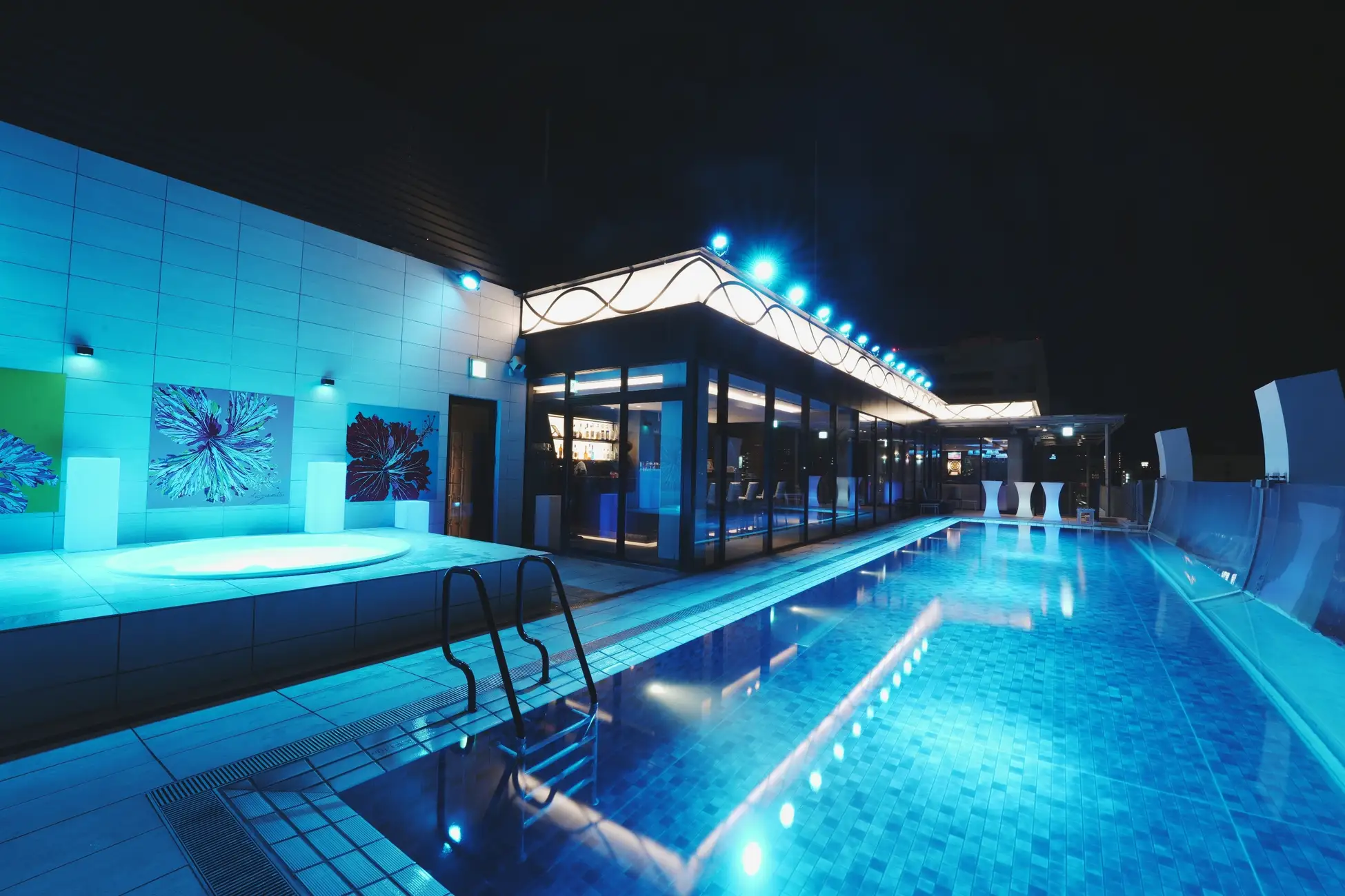 ホテルアクアチッタナハのライトアップ