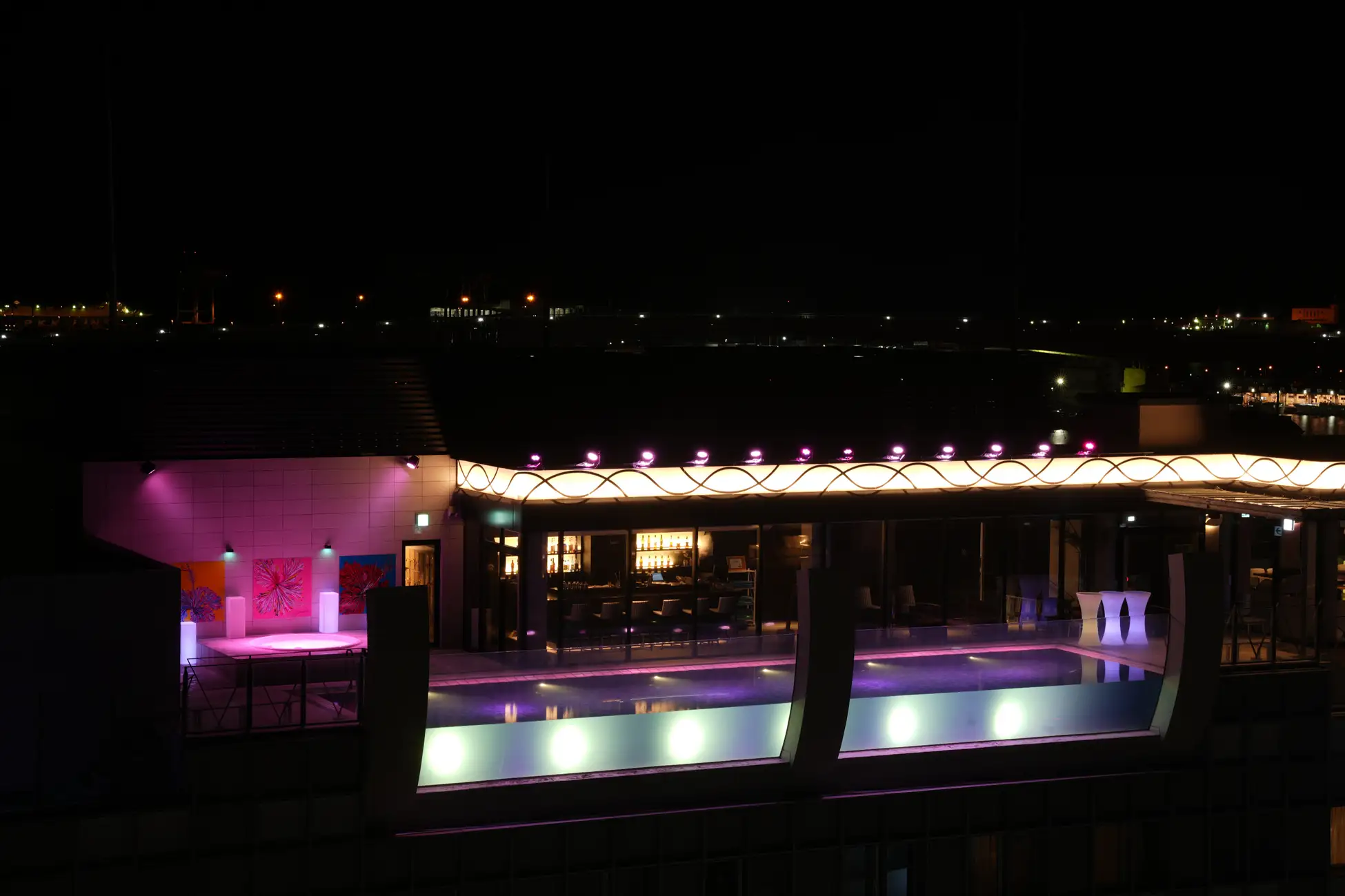 ホテルアクアチッタナハのライトアップ