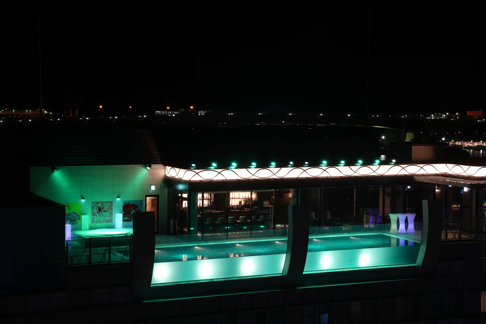 ホテルアクアチッタナハのライトアップ