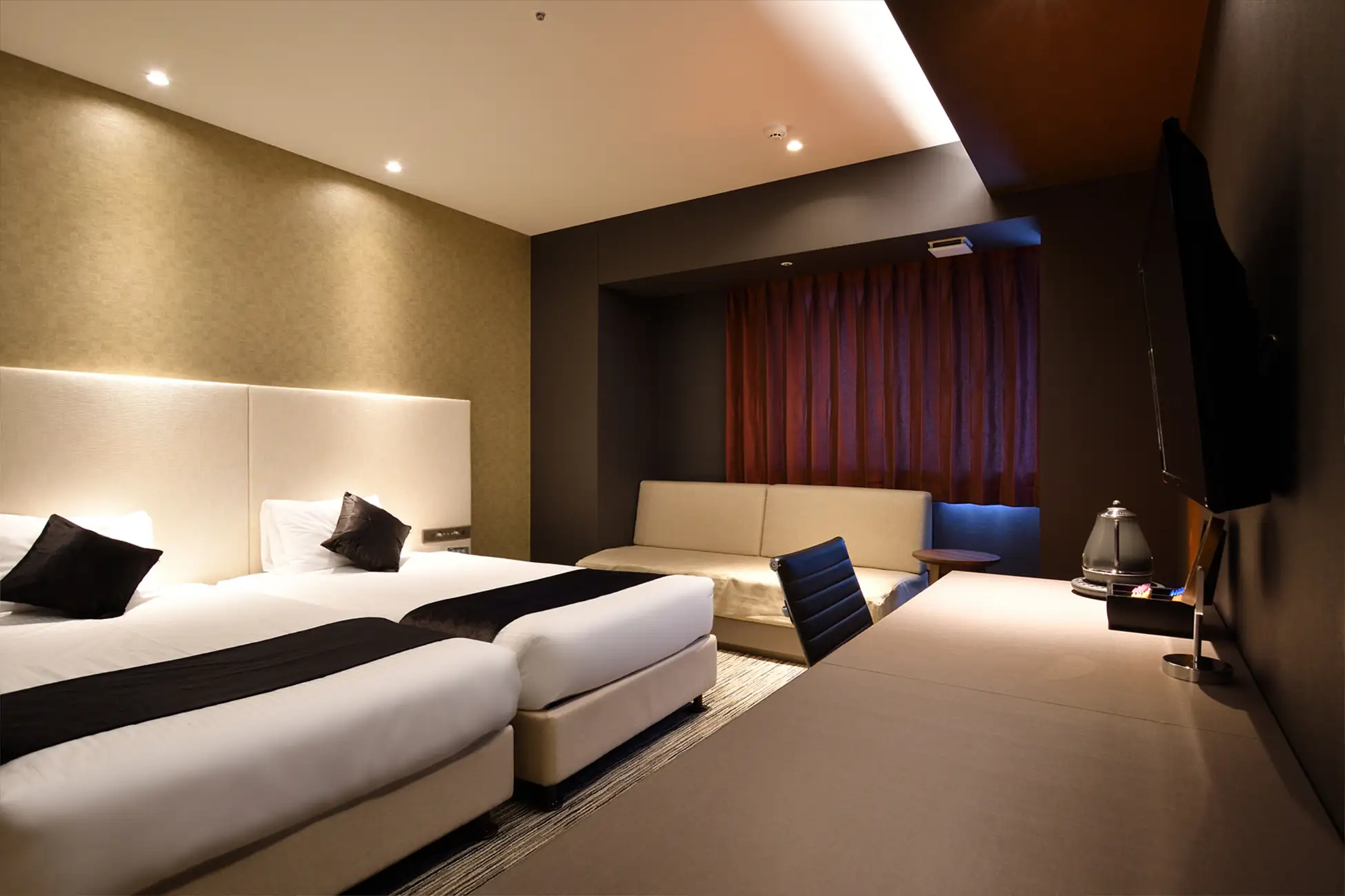 ホテルアクアチッタナハのエグゼクティブツインルーム